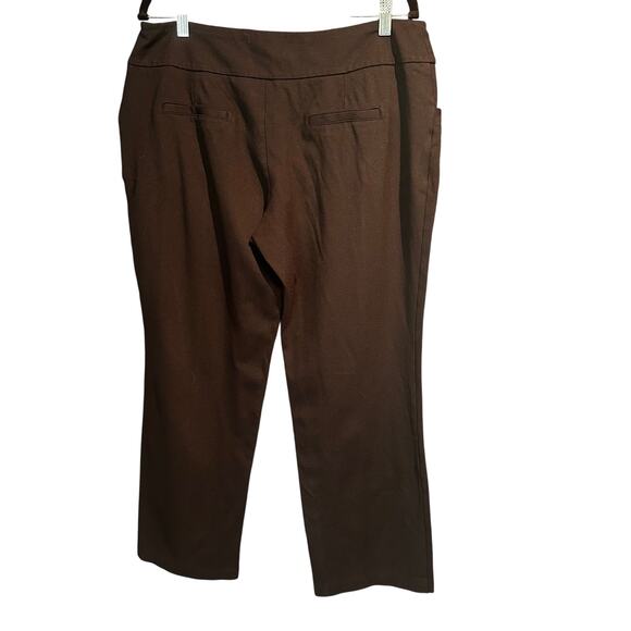 Black Cato Size Large Ponte Pants Petite Office Work Comfy Stretchy Classic - Picture 2 of 9